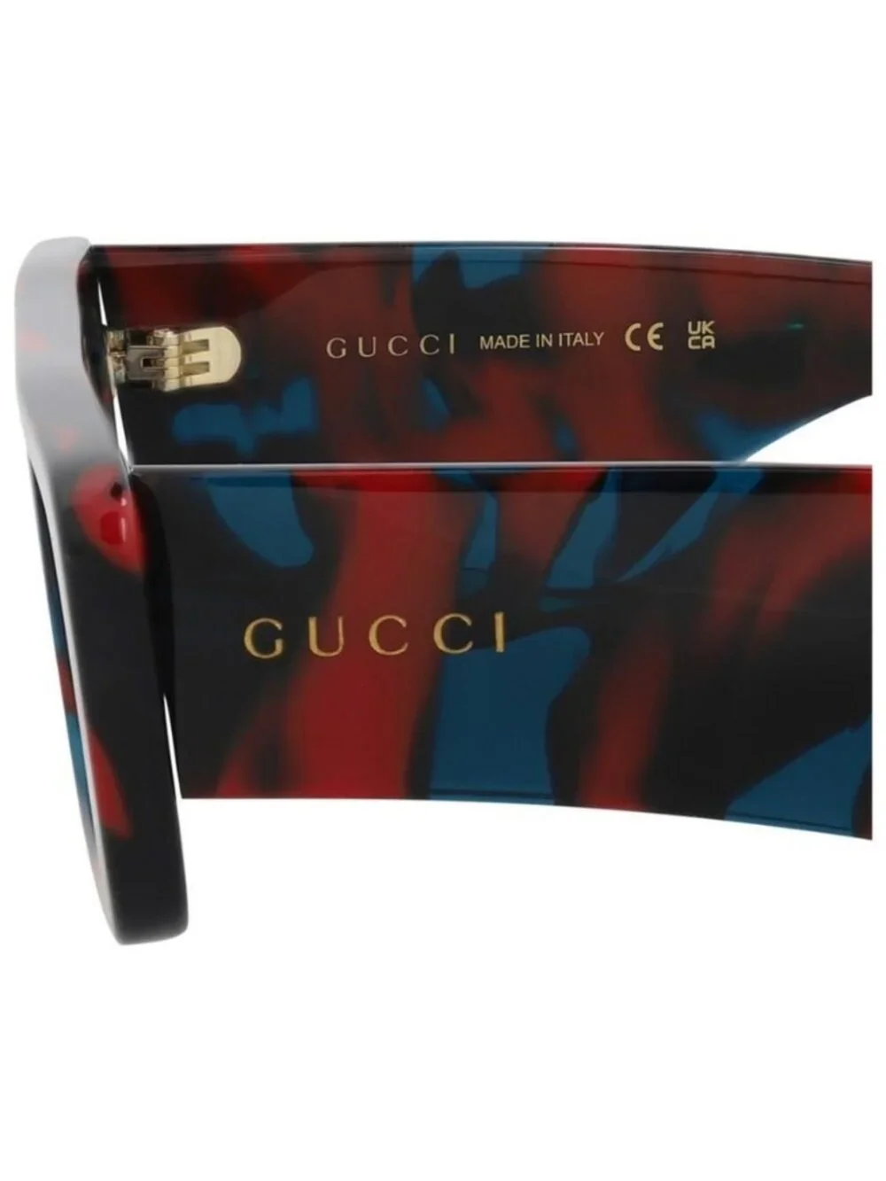 New Gucci Mens Square/Rectangle Havana Havana Blue Fashion Designer Sunglasses